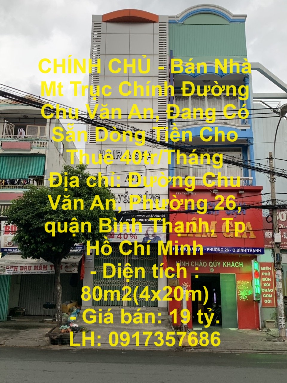 CHÍNH CHỦ - Bán Nhà Mt Trục Chính Đường Chu Văn An, Đang Có Sẵn Dòng Tiền Cho Thuê 40tr/Tháng - Ảnh chính